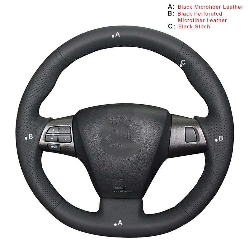 Автомобильная Оплетка на руль для Toyota Corolla 2011 2012 2013 RAV4 2011 2012 автомобильный Стайлинг авто чехлы на руль - Название цвета: Microfiber Leather