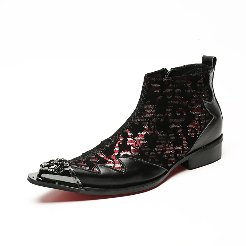 Mens Moda Metal Pé Genuíno Vestido 46 O Handmade Envio De Do Pontas Dos Dedo 38 Botas Couro Ti Homens Gratuito gxCSBxqwa