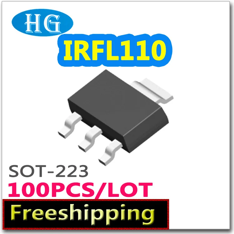 Smd irfl110 100 refletor refletor interno para mosfet 100v canal n ...