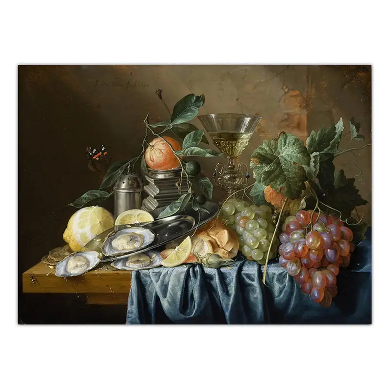 Украшение дома художественные настенные картины для гостиной холст с печатью постера картины Netherlandish yan Davidsz de Heem - Цвет: K02946