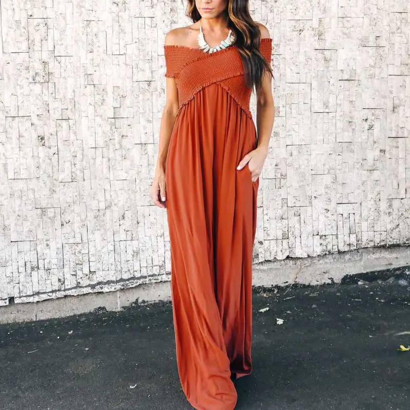 

Sexy Riding Up Wrapped Chest Front Cross Dress Women Autumn Bohemian Long Dresses Casual Evening Prom Club Party Maxi Dresses