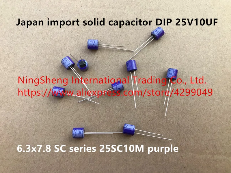 Original new 100 Japan import solid capacitor directly inserted