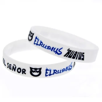 

OBH 50PCS White Debossed Elrubius Silicone Decoration Wristband Youth Size
