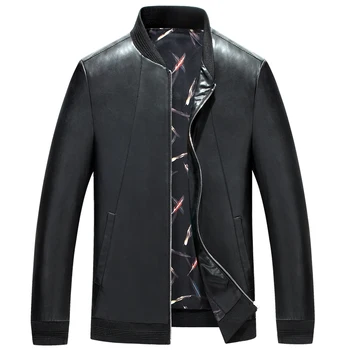 

KUYOMENS New Autumn Brand Leather Jacket Men Slim Short Stand Collar Jackets Jaqueta Couro Bomber Jacket Leather Coat Suede