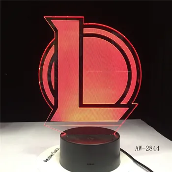 

L Team 3D led Lamp Night light Baby 7 Color Change Acrylic Remote Touch Switch Toilet lamp USB Energy Saving Desk lamp AW-2844
