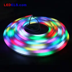 24 V/12 V RGB 60leds неон, Светодиодная лента в полоску IP68 5 метров магия цвет цифровой программируемый 5050 Гибкие светодиодные полосы rgbw