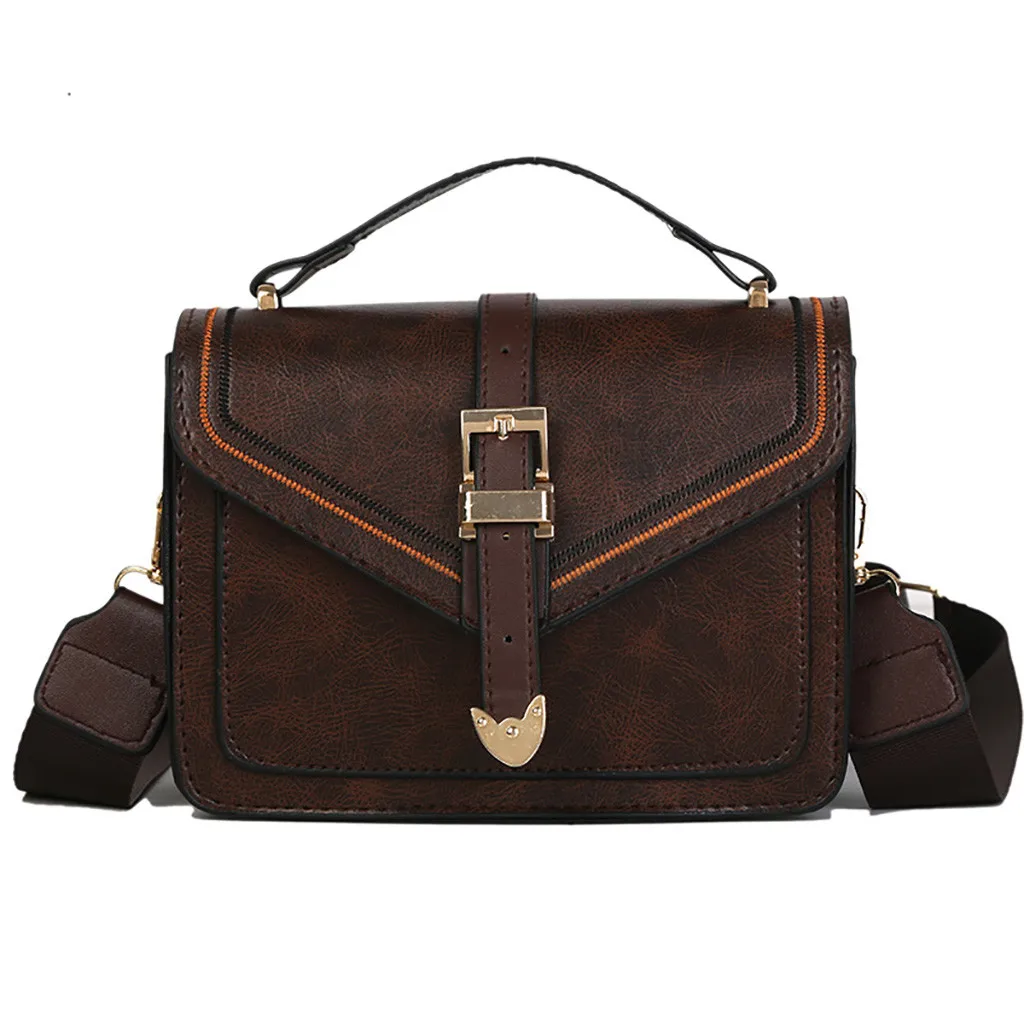 Buy Women Shoulder Bag Retro Wide Shoulder Strap