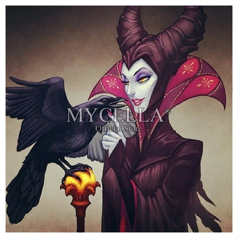 

Needlework Cartoon Full Square Drill 5D DIY Diamond Painting "Cartoon witch" Embroidery Cross Stitch Mosaic Home Decor Gift Art