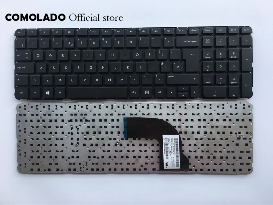 UK Keyboard For HP Pavilion DV7-7000 DV7-7100 dv7t-7000 dv7-7200 DV7 7000 Black laptop keyboard  UK Layout