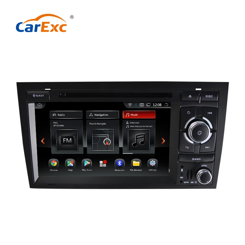 7-дюймовый сенсорный экран Android 9 0/9 0 автомобильный DVD GPS для Audi/A4/S4 2002-2008 с Wifi Bluetooth