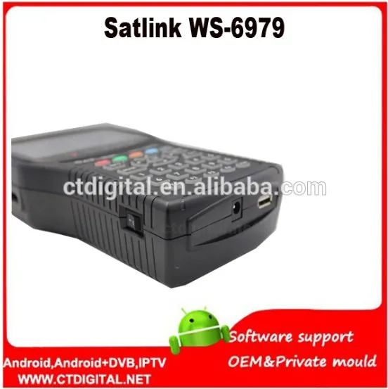 Satlink WS-6979 спутниковый искатель DVB-S2& DVB-T2 MPEG4 комбо+ спектр спутниковый измеритель искатель ws-6950 спутниковый искатель ws6979 метр