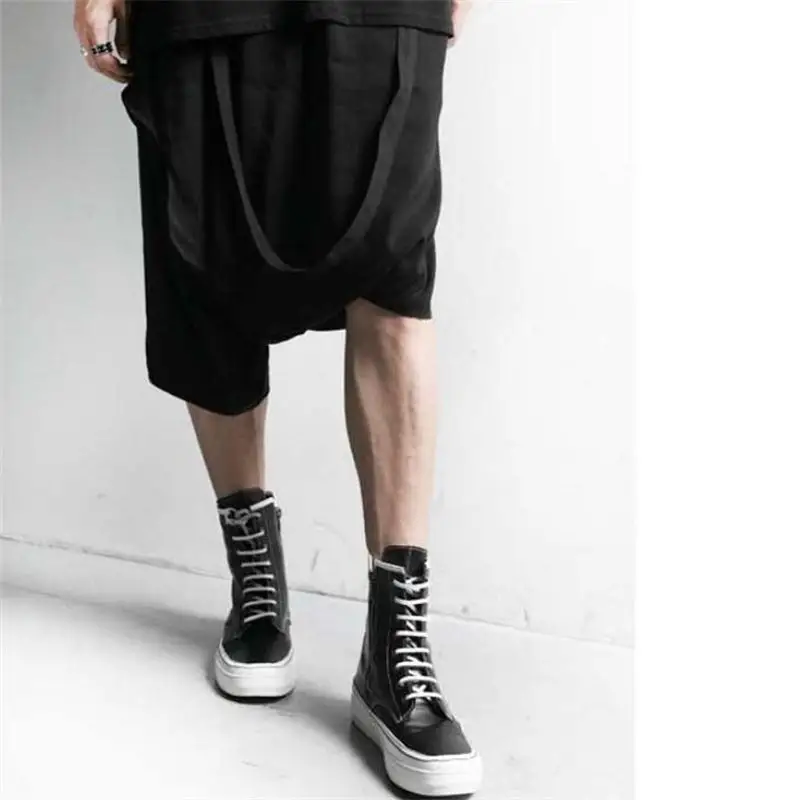 27-46 новые мужские летние брюки персонализированные Асимметричные капри брюки плюс размер костюмы