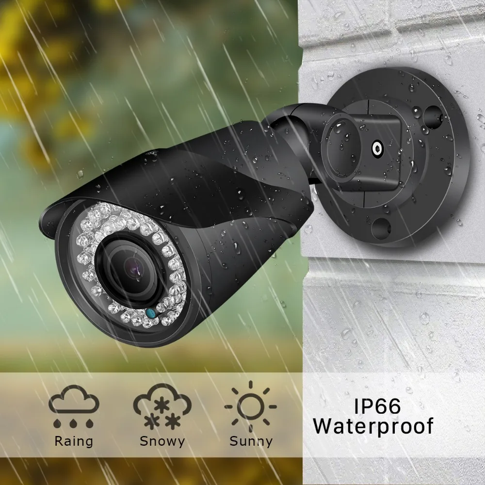 Водонепроницаемая IP камера Sony IMX307 H.265 4 МП 2 1080P 8 12 мм кратный зум POE иК 25 35 м ночное