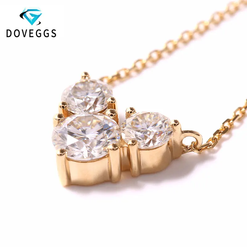 Подвеска DovEgs из натурального золота 18 К желтое золото 2 карат 8 мм F цвет круглая