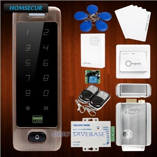

HOMSECUR DIY Anti-Vandal 125Khz ID Metal Access Control System With 3 Optional Color