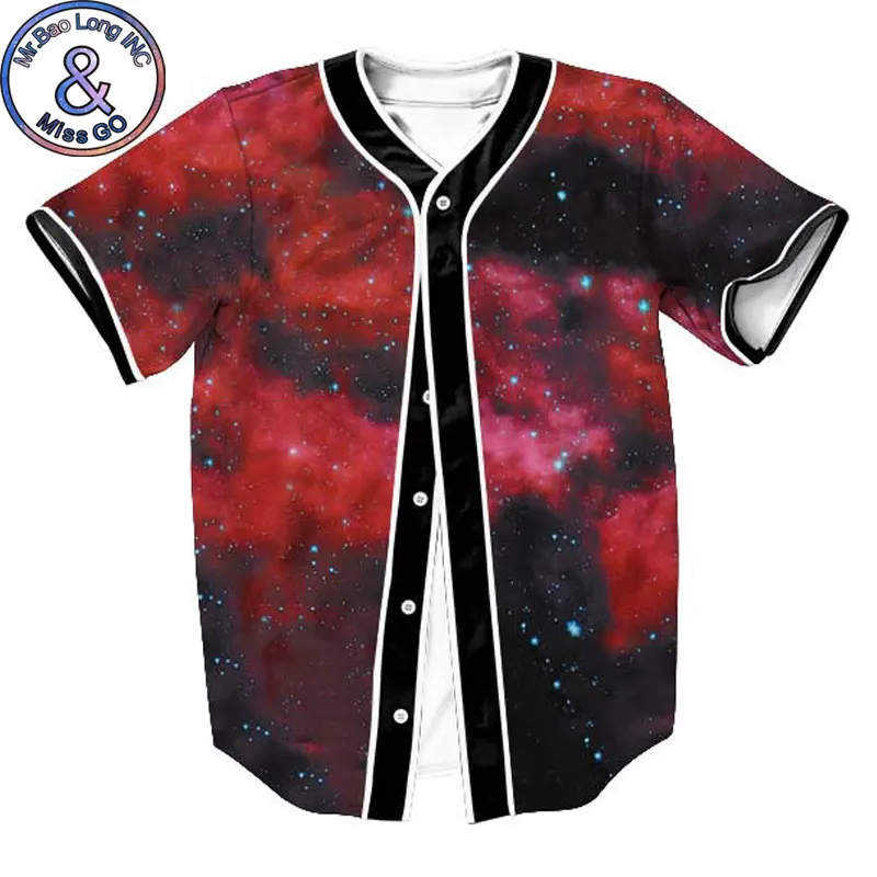 Baseball Jerseys 3D T Shirt Men 2018 Funy Space Galaxy Print T-shirt Men Casual Hip Hop Streetwear Tops Tee Shirt Homme Camiseta