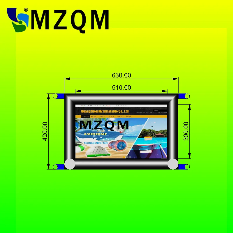 MZQM 6,3X4,2 м надувной киноэкран надувной герметичный экран надувной рекламный щит наружная реклама герметичный рекламный щит