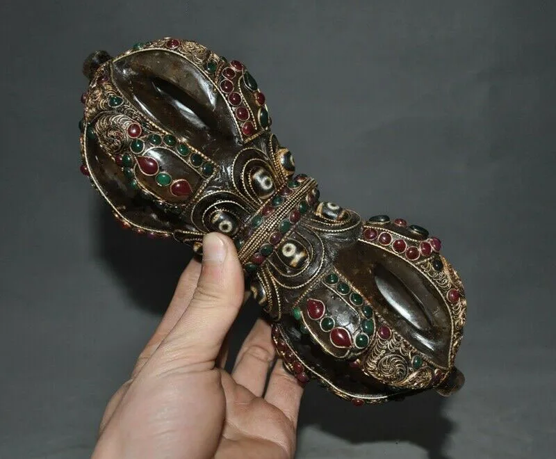 Свадебное украшение 8 дюймов тибетский кристалл филигранная Серебряная