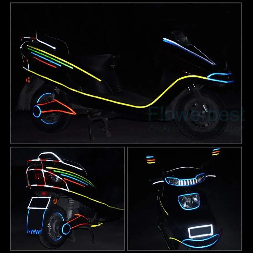 Светоотражающая лента флуоресцентная MTB велосипед Велоспорт MTB светоотражающие наклейки клейкая лента Аксессуары для велосипеда наклейки