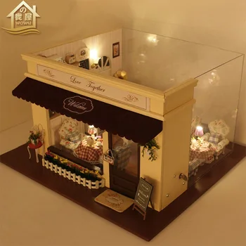 

XXXG DIY cabin love melody Cafe Handmade house villas assembled fun fun model to send a birthday boy