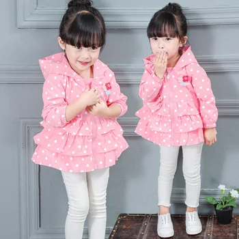 

Trench outerwear 2016 children's clothing spring and autumn children girls child outerwear baby top