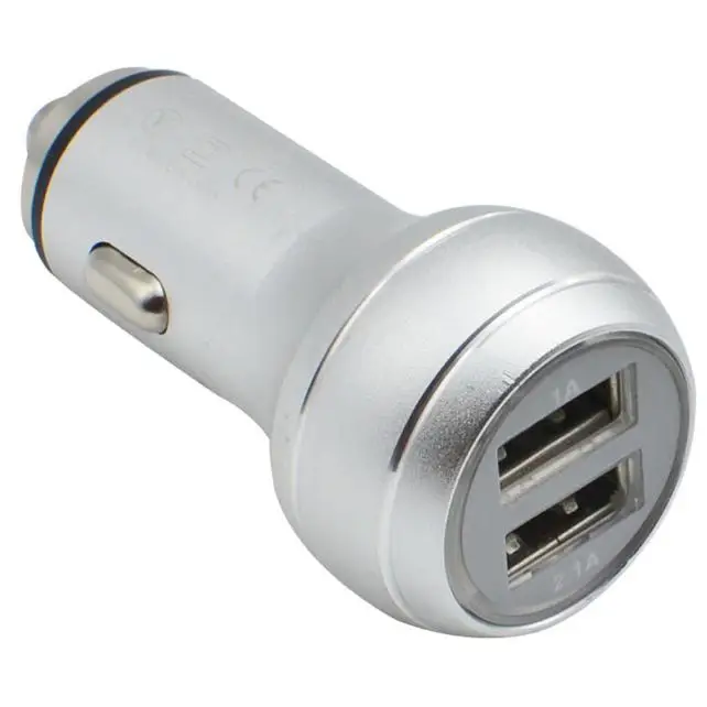 Автомобильное металлическое зарядное устройство адаптер Usb 2.1A автомобильная