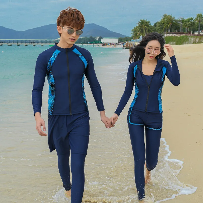 

Swimming Clothes For Women Rashguard Surfing Swimsuit Long Sleeve Rushguard Couple Plus Size Plavky Swimsuits Rash Guard 2019