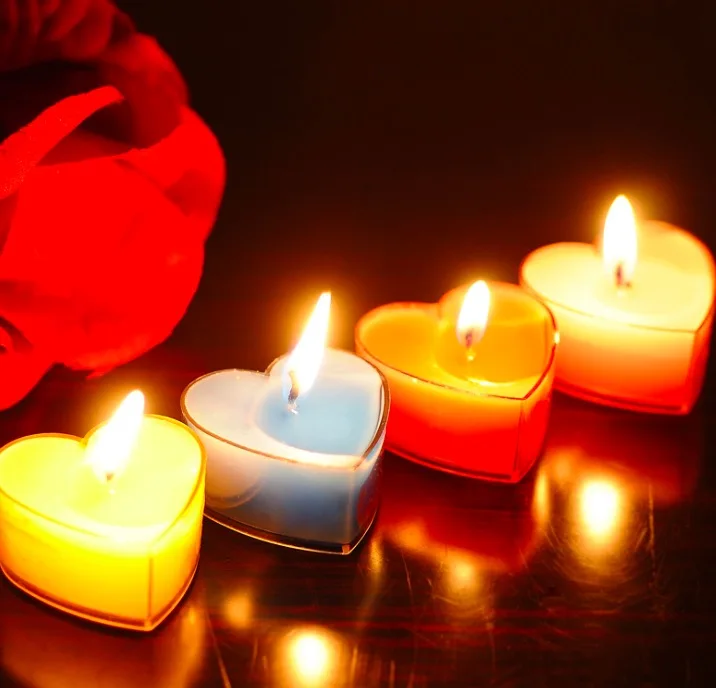 5 color Aromatherapy Gel wax Heart Shaped wax candle Romantic dating candlesin Cake Decorating
