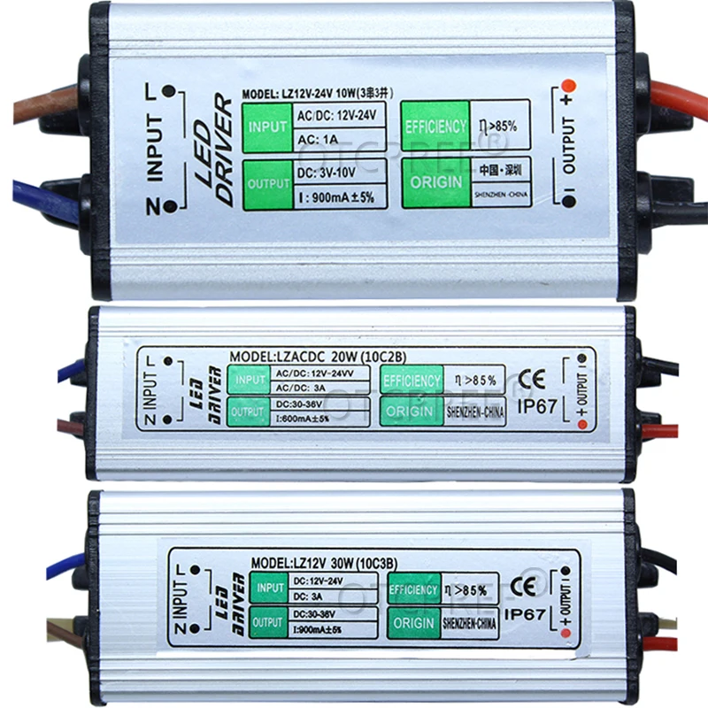 AC 85-265V переменного тока в постоянный вам товары в течение 3-10 V/DC 30-36 V светодиодный драйвер IP67 Водонепроницаемый освещения трансформаторный источник питания мощностью 10 Вт, 20 Вт, 30 Вт, 50 Вт 100W