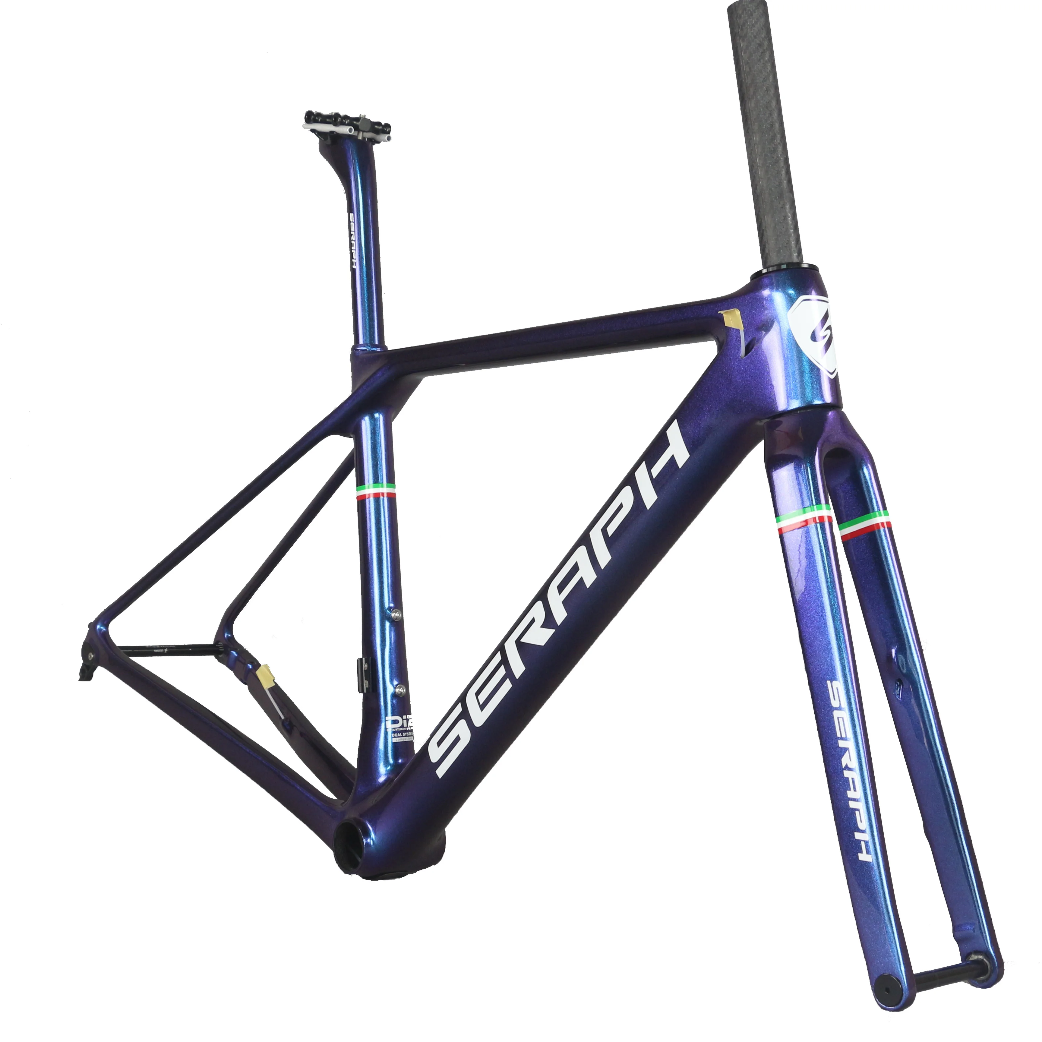 

Road carbon bike frame chameleon paint bike parts frame Toray T1000 carbon fiber Flat mount Disc brake frame FM009