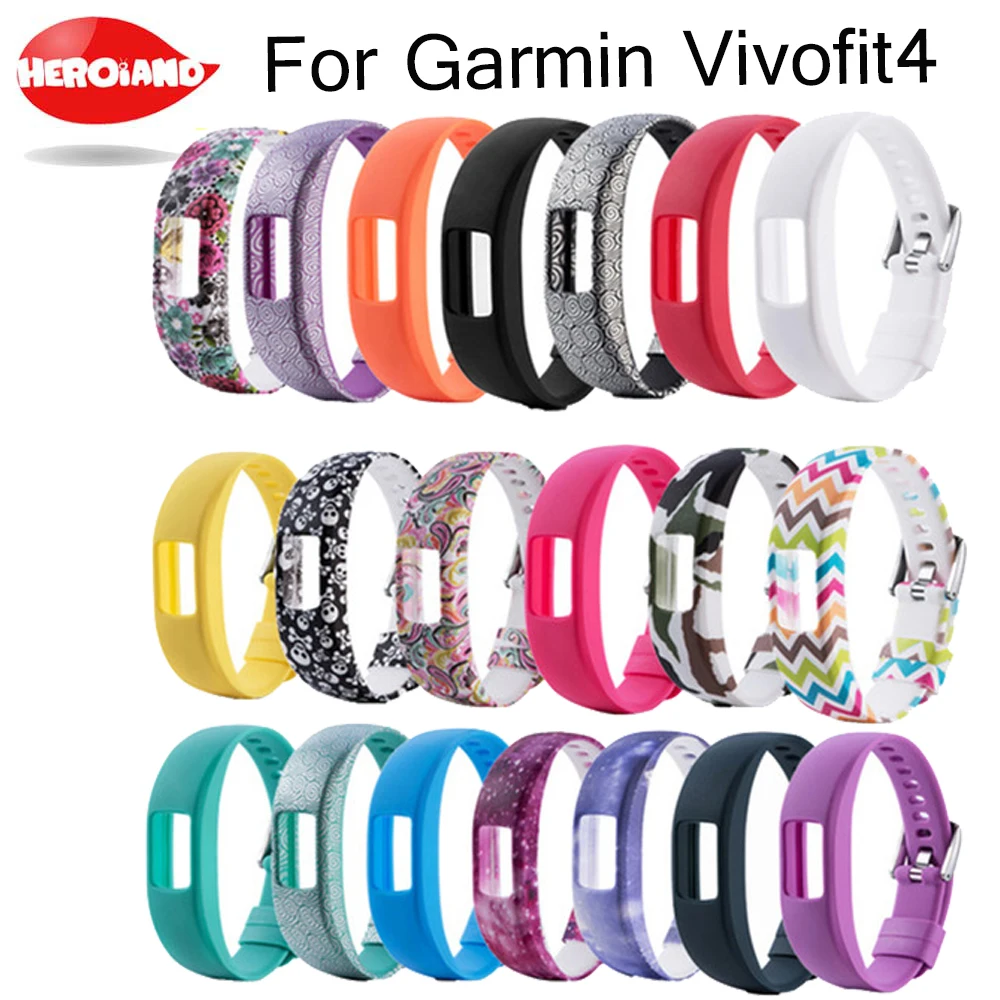Ремешок силиконовый для фитнес трекера Garmin Vivofit 4 сменный Браслет наручных часов