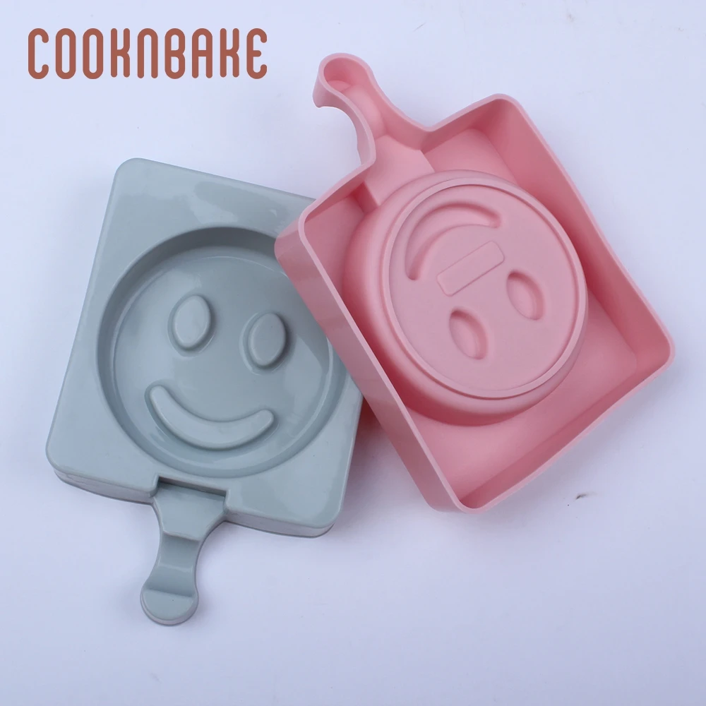 Силиконовая форма для мороженого COOKNBAKE силиконовая лица со смайликом поднос льда