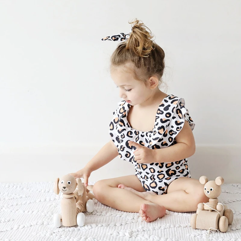 

Cute Newborn Baby Girls Swimsuit Leopard Princess Butterfly Toddler Kids Swimwear Swimmable Summer Infant Swimming Costume