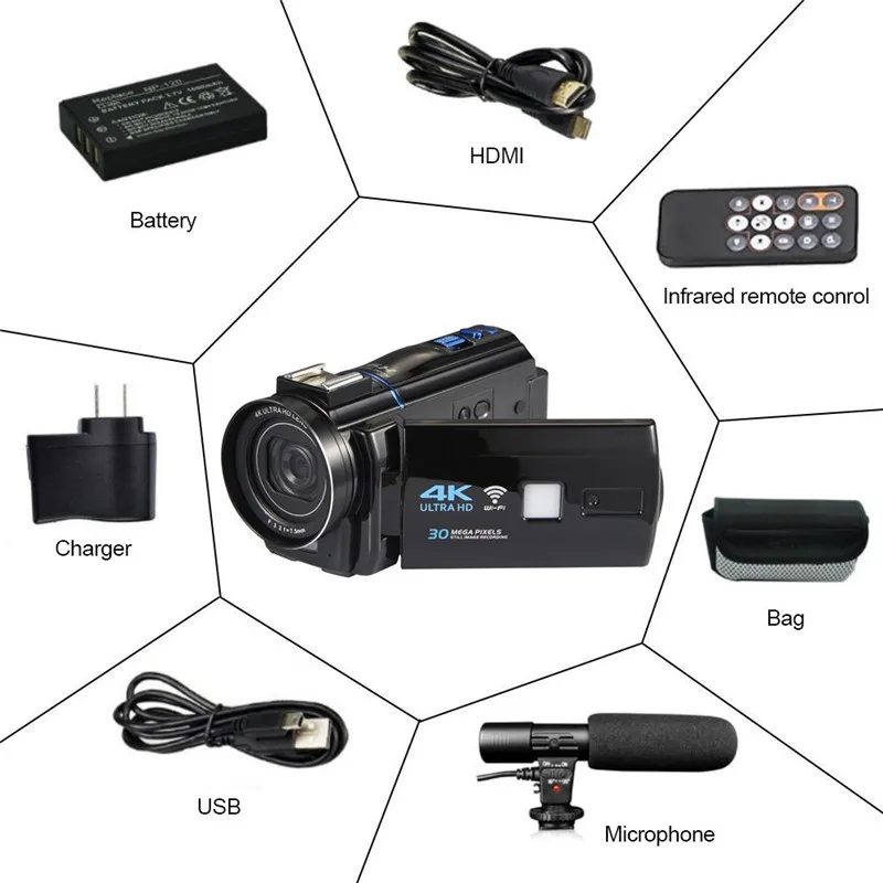 4 К Ultra HD 30 0 МП цифровая видеокамера Камера видеокамеры 3 &quotсенсорный экран 0.39x