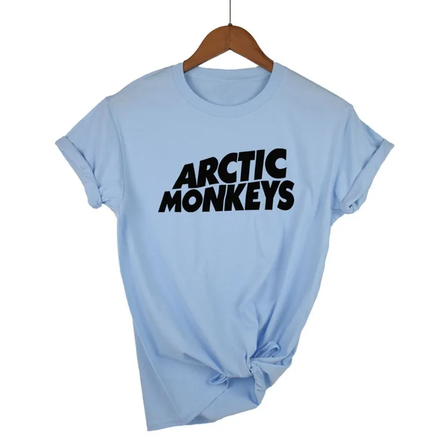 Футболка Arctic Monkeys Sound Wave, рок-группа, концертный альбом, высокая футболка, футболка унисекс, больше размеров и Color-A112 - Цвет: Light Blue-B