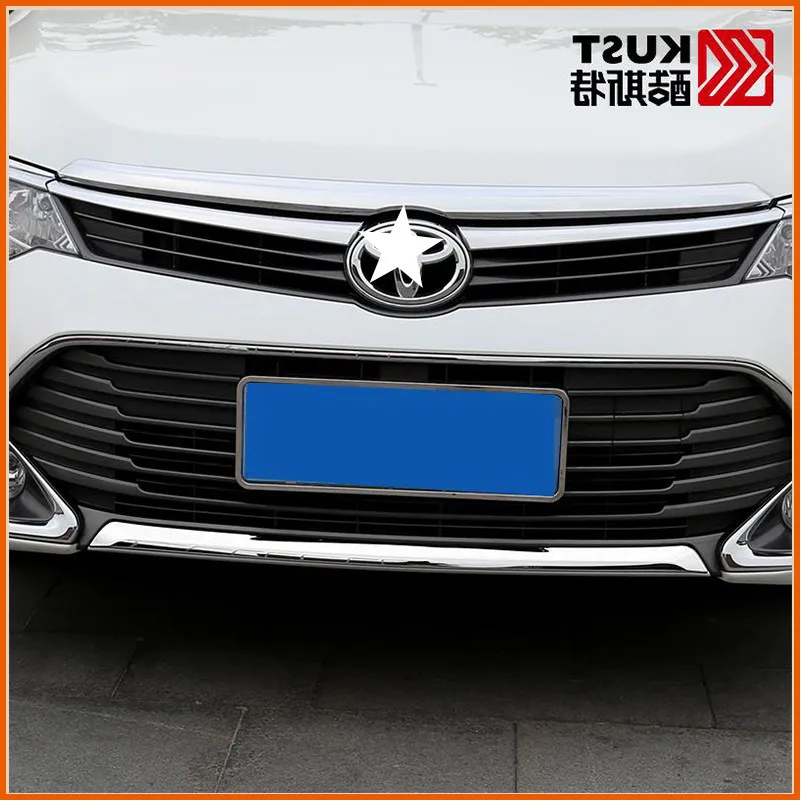 

FOR Toyota Camry V55 2015 2016 ABS Chrome Decorative Rear Or Front Bumper Trim Bezel Cover Strip Sticker Car-styling Auto Parts