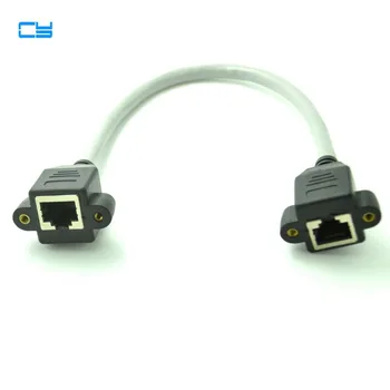 

OD7.0 30cm 1ft 8P8C RJ45 Cat7 cat6 Cat 5e Female to Female Lan Ethernet Network Extension connector Cable with Panel Mount Holes