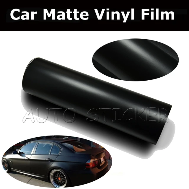 Flexible Black Matte Vinyl car Wraps auto Satin Matt Black Foil Car Wrap  Film Vehicle Sticker 152cm*10/20/30/40/50cm - AliExpress