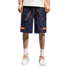 Мужские брюки карго длиной до колена, летние повседневные шорты, мужские свободные шорты с несколькими карманами, мужские повседневные брюки размера плюс