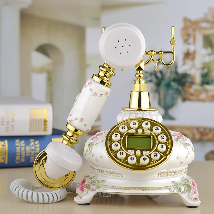 

Dickdenton/ Denton Dick European craft craft telephone antique Decoration home art phone Caller ID backlit Rotary Dial