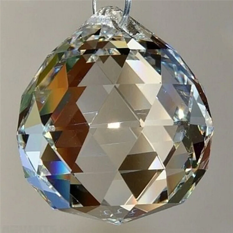 

Clear Crystal Ball Pendant Faceted Glass Prism Chandelier Crystal Parts Lighting Ball Suncatcher Hanging Pendant Gift for Her