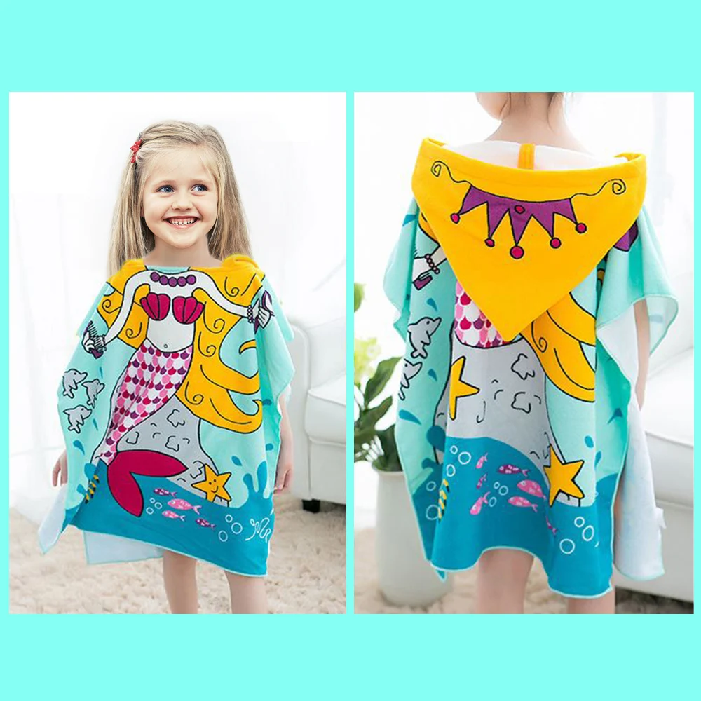 TYRY.HU Microfiber Baby Bath Towels Kids Hooded Swimming Towel For 2-7Years Drop shipping Baby Product