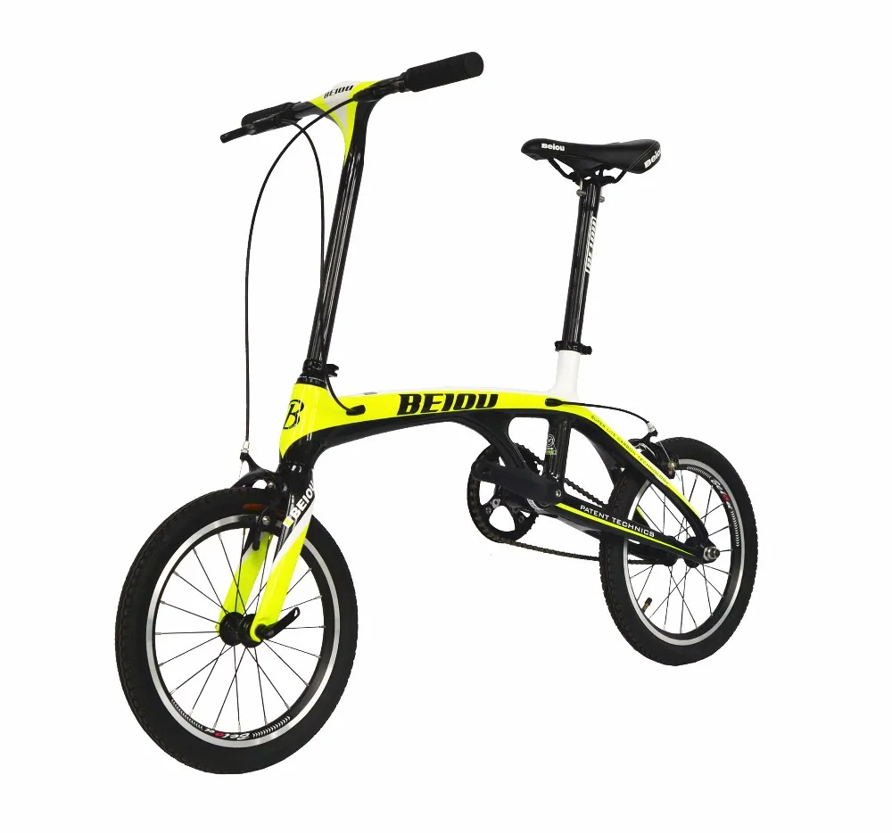 Clearance BEIOU Sports Downtown Carbon 1 Speed Complete Bicycle Comfort Bike 16-Inch Wheels Ultra Superlight Urban Bike 15.2lb BO-CB006 12