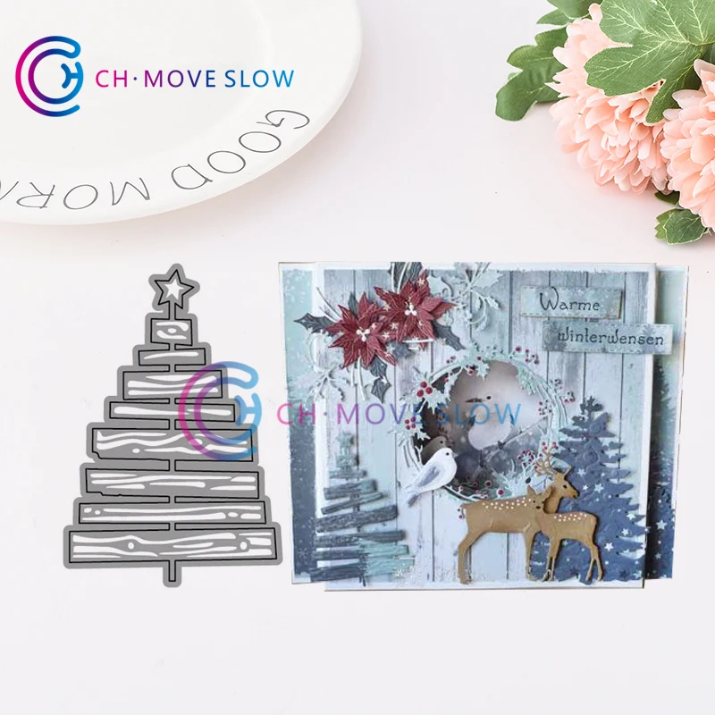 

CH Deco Kerstboom Metal Cutting Dies 3D DIY Scrapbooking Carbon Sharp Craft Die Photo Invitation Cards Decoration