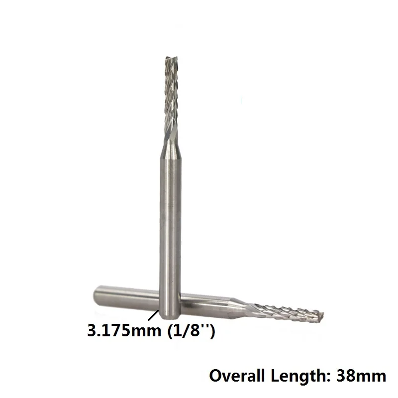XCAN 10 шт. 0,5-3.175nn Карбид печатной платы Miling резка 3,175 мм хвостовик гравировальный станок с ЧПУ Концевая фреза