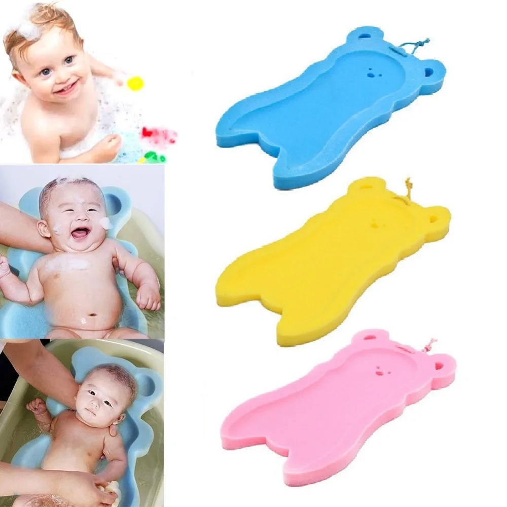 Newborn Anti-slip Sponge Pad Baby Bath Tub Bathing Pad Infant Shower Baby Car BS