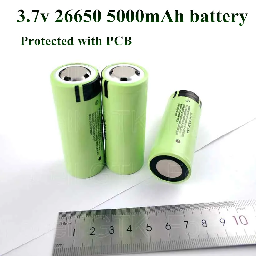 4 шт 3 7 v 26650 5000mah литий-ионный аккумулятор 5Ah accu pilas 26700 мощность защищенный с