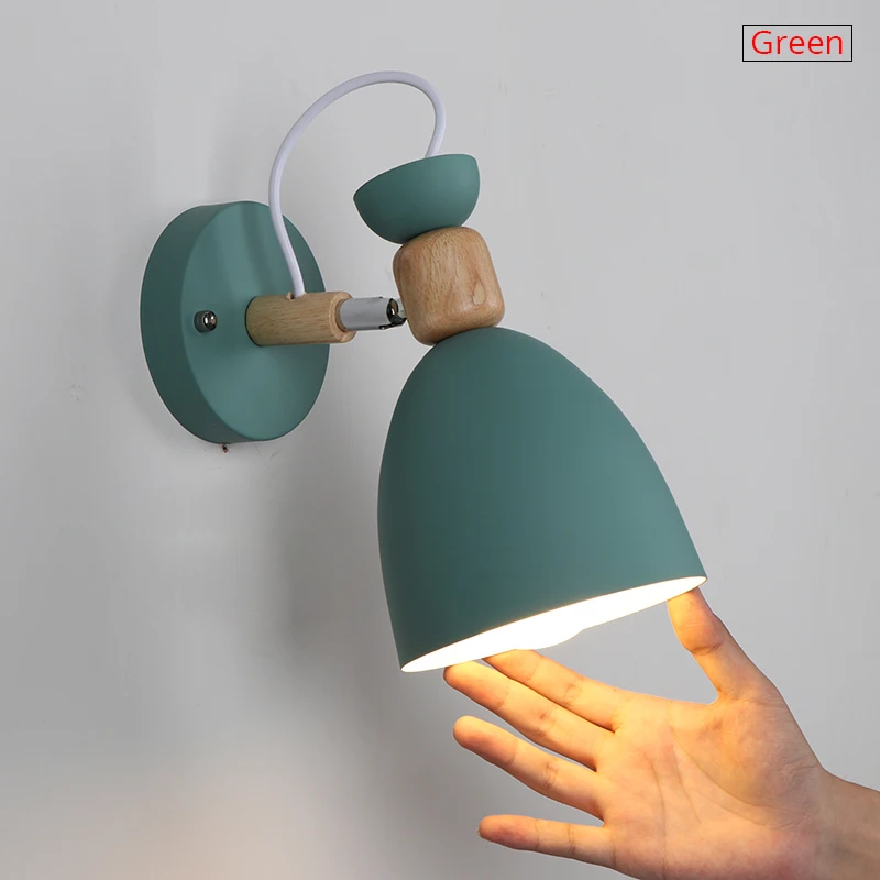 

Wall Lamp Modern Bedroom Beside Lighting Decoration Dining Room Hotel Room Wall Lamp Indoor Lighting Macaroon Colors E27 Holder