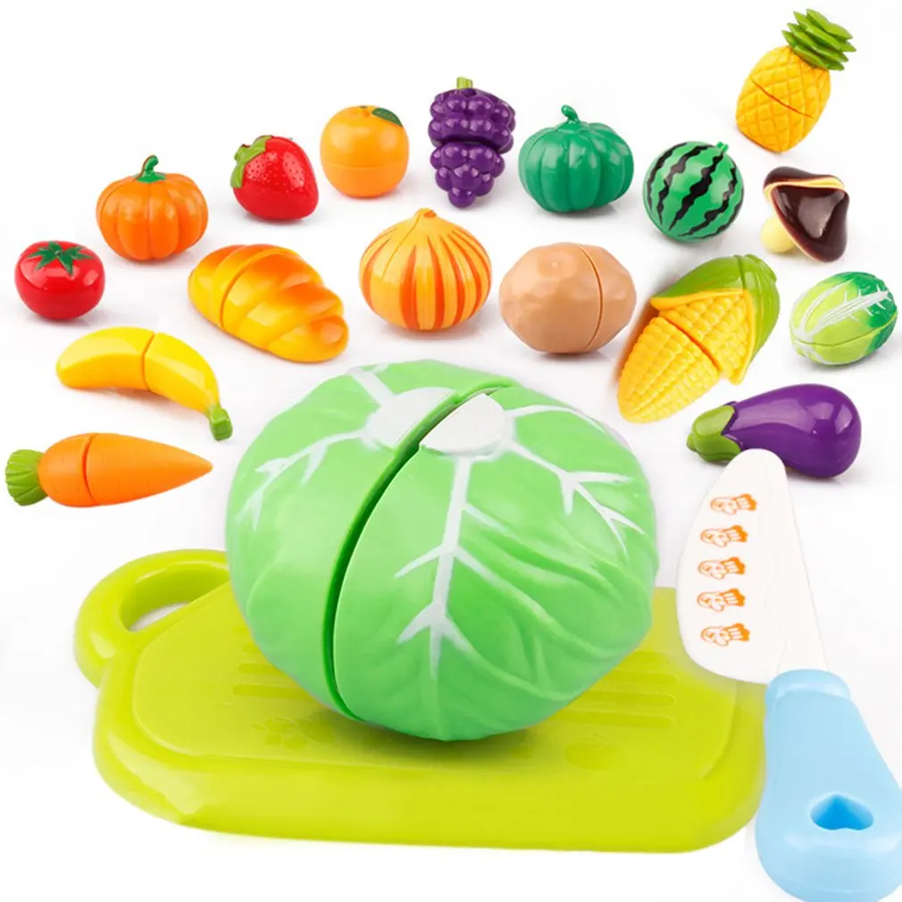 29Pcs Fruit Vegetable Kids Kitchen Toy Cutting Food Play Early