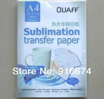 Papier de transfert de chaleur par sublimation, A4, 1000 feuilles, pour  tasse, oreiller, chemise, livraison rapide et gratuite